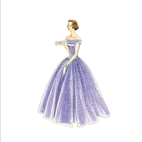 Vogue V1094 Original 1955 Design Sewing Pattern Special Occasion Dresses Sz 6-12 - Picture 4 of 6